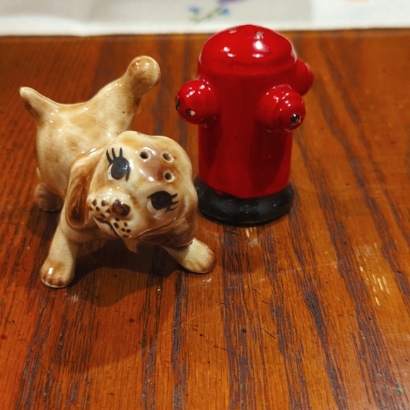 Kitchen Vintage Dog And Fire Hydrant Salt And Pepper Shakers Poshmark